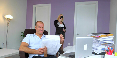 Big tits boss fucking in the office