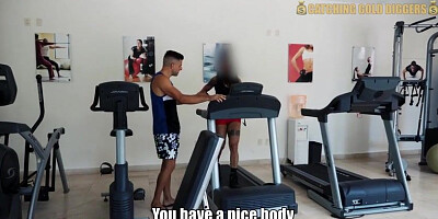 Mexican brown-haired with a adorable, stiff donk is having torrid intercourse with a white dude