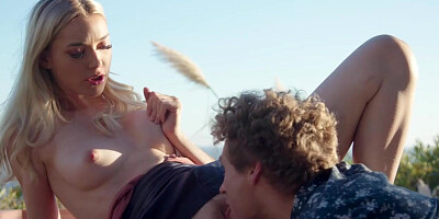 Blonde wife fucked by stranger at the beach resort