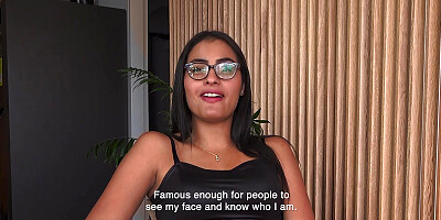 Sexy Latina brings banging outfit to job interview and fucks the big boss
