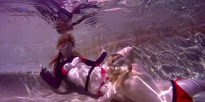 Pepper Kester and Odette Delacroix pleasuring each other under the water