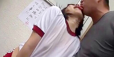 Cute japan girl spit in mouth