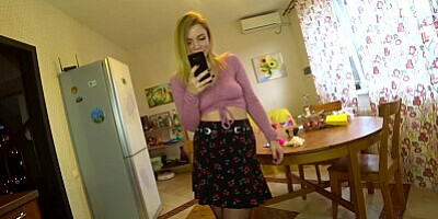 A Russian nymphomaniac is ready to do anything for the dick!