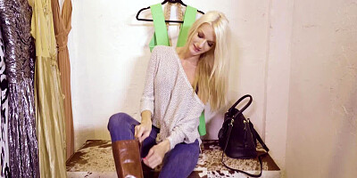 Fight for dress ended for two babes with hot lesbian sex