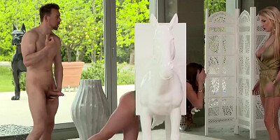 MILFs give perfect blowjob and pussies for gentle fucking