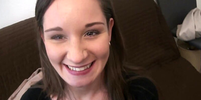 Good money encourage attractive girl to give blowjob on camera