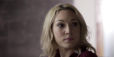 Pretty blonde is screwed in bed by her angry husband