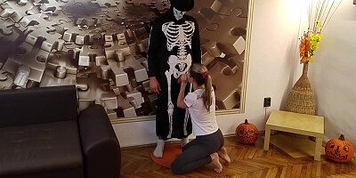 Skinny Russian girl gets properly fucked in the living room