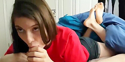 Beautiful Tinder Girl Sucks Dick And Swallows Cum