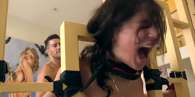 Hog-Tied sadism & masochism gimp lashed before cooch screwing