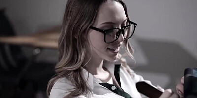 Puny boobed college girl is in the mood to have casual fuckfest with one of her schoolteachers