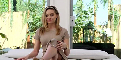 Torrid light-haired is having multiracial hook-up in a rear end- fashion stance, during a porno vid audition