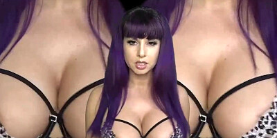 Super-Steamy mature with ample, hard udders is posing and taunting in front of the camera