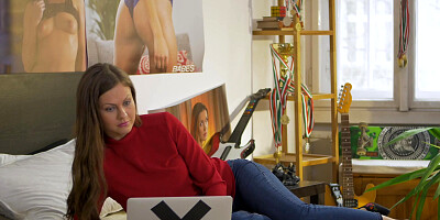 Horny babe likes doing naughty stuff, often