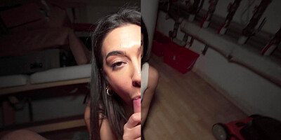 French Lena Coxx is sucking cock in POV