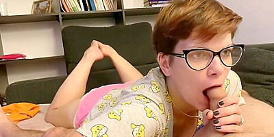 Barefoot Blowjob From Hot Redhead Christy. Awesome Experience