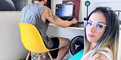 HORNY RELATIONSHIP WITH STEPSISTER - 2 COCKS CUM IN MOUTH