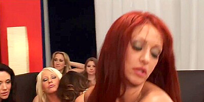 Jenna Haze and her lesbian friends are orgying and having a real blast while cumming