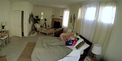 Lily Rader seduces her stepbrother after seeing his big cock in the shower