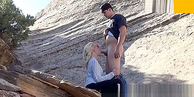 Young Couple Sneaks Off Public Trail for No Hands Blowjob-Ourdirtylilsecret