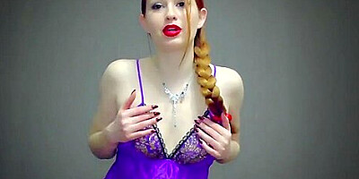 Goddess in satin demand cum eating