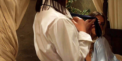 Busty Lesbian Slaves With Big Natural Boobs Touched By