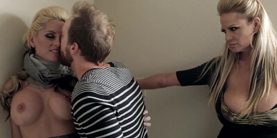 MILF bitches Alena Croft and Kelly Madison rough threesome