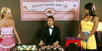 Beautiful woman won the cookie contest