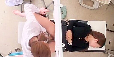 Busty Japanese teen toyed during a medical examination