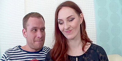 Irina Pavlova - Wife In Sexy Stockings Shows Cuck Her Cum Filled Mouth