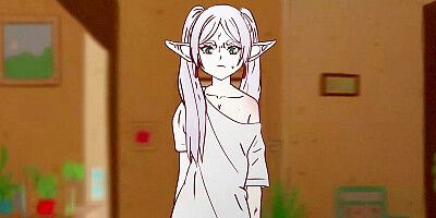 Frieren got trapped in sticky cum and was fucked in the ass! Stark,Fern Hentai, Cartoon, Parody !