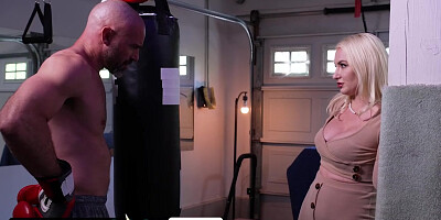 Big tit blonde Kate Dee fucks her husband's big cock bully boss