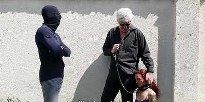 Red-Haired gimp getting electroshocked