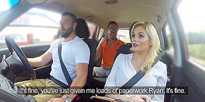 Katy Jayne In Big facial finish for posh examiner