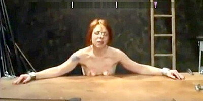 EXTREME TIT TORTURE - NAILED TO BOARD