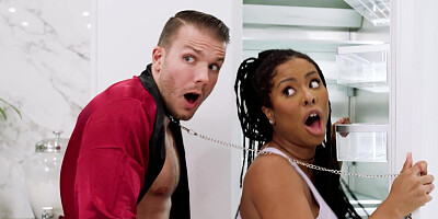 Lesbian babes fuck big dick guy