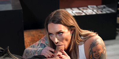 Ava Austen sucks massive cock and gets fucked balls deep