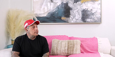 Busty redhead girl is being fucked right next to a kinku stepdad