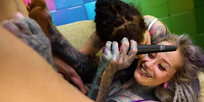 Young man makes tempting emo-teen feel his solid cock in tushies
