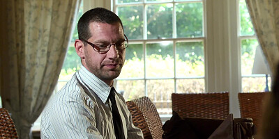 A brunette with a sweet small ass is getting a dick in her butt