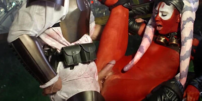 Dirty couple is having hardcore sex at the cosplay party