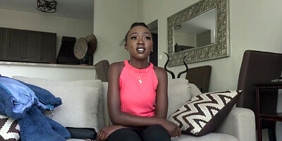 Cute African teen gets fucked on casting
