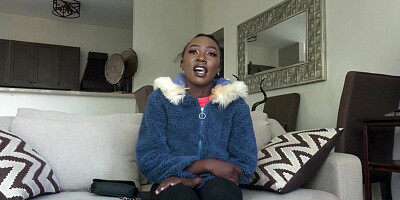 Cute African teen gets fucked on casting
