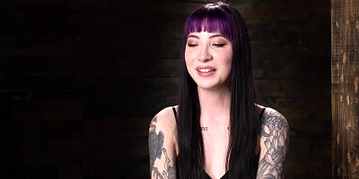 Tattooed slave suspended and tormented