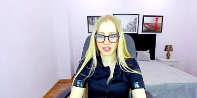 Belarus blonde flashes small tits on webcam