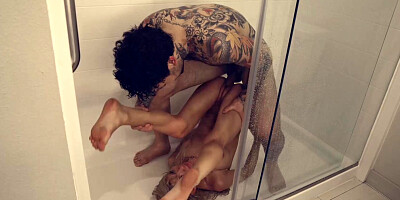 Babe from dreams gripping his cock until he can't handle it anymore and blows his load all over face