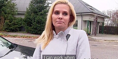 Blonde Milf Bangs In Car In Public