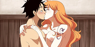 Luffy fuck Nami for first time 18+ One Piece Naruto Anime Hentai Cartoon kiss porn sex cowgirl asian big tits ass indian tamil