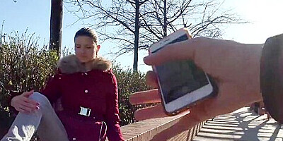 Extrem Skinny College teen 18+ Gina Gerson Talk To Sex At Street