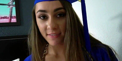 creampie brunette teen gets loud with her stepbro